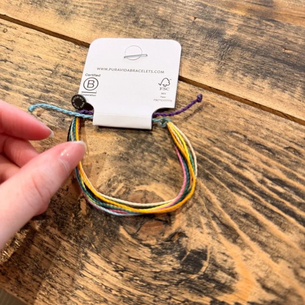 Pura Vida Bright Multi Color String Bracelet